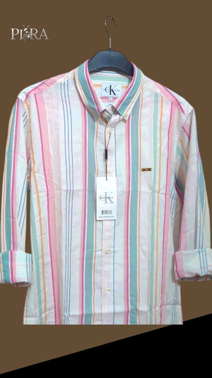 Mens Stripe Shirt - Back View