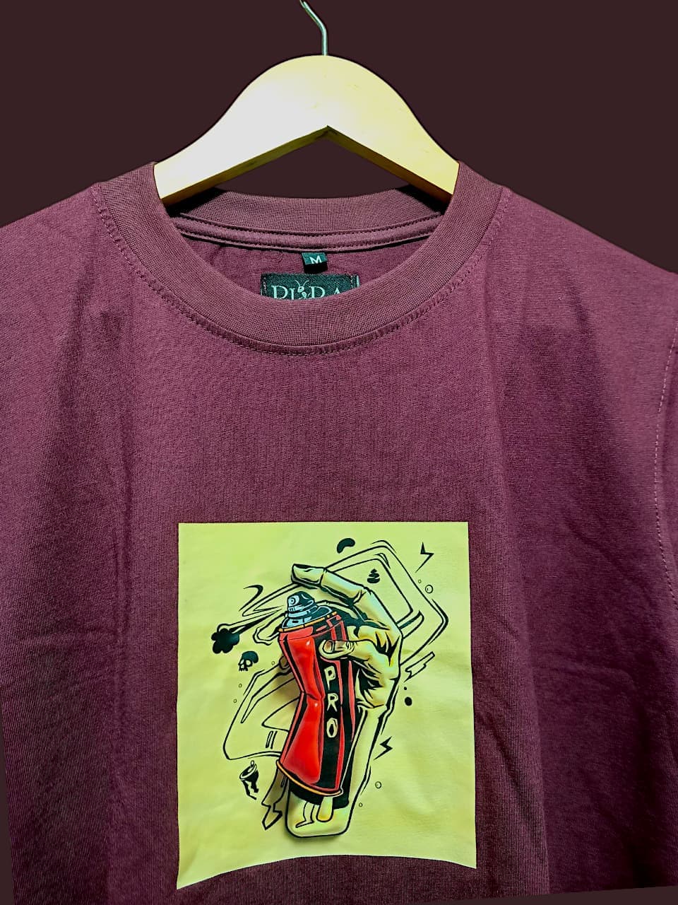 Mens Marron Half Sleeve T-Shirt