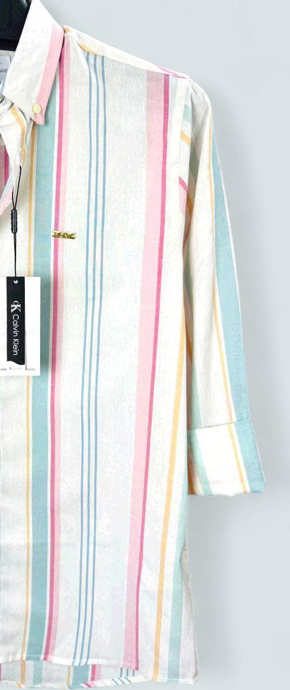 Mens Stripe Shirt - Back View