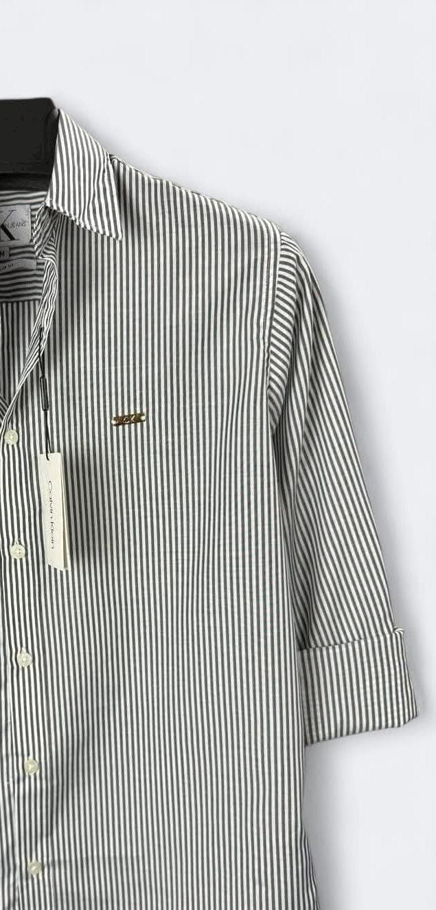 Mens Dark Stripe Shirt - Back View