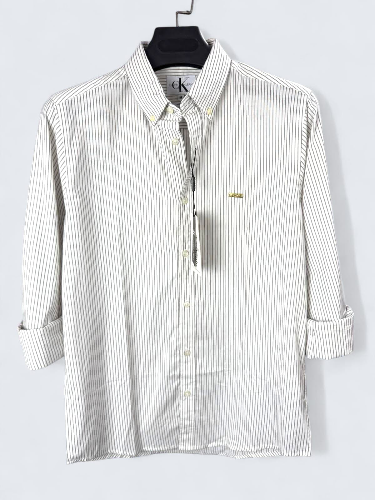 Mens White Stripe Shirt