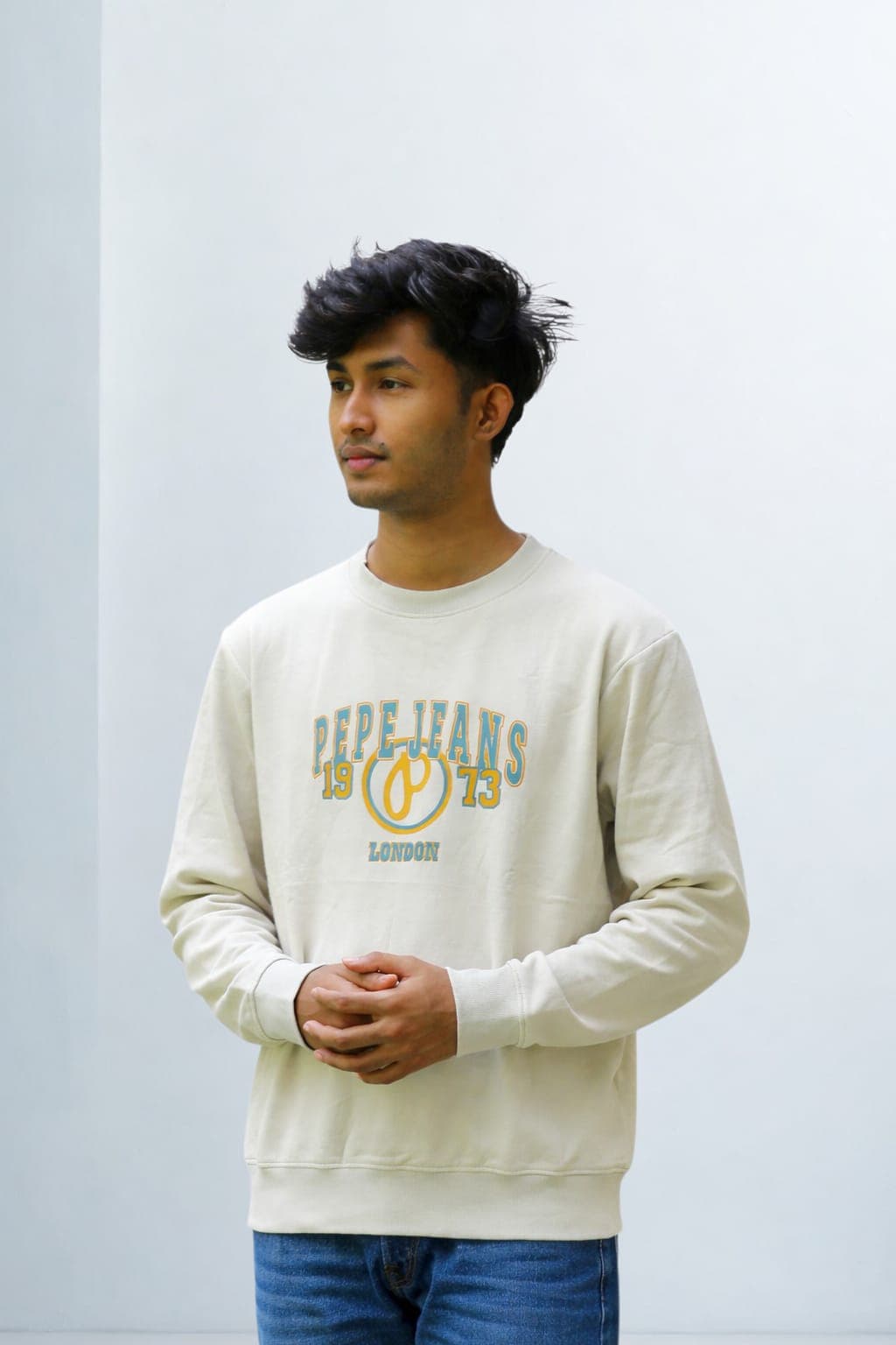 Pepe Jeans Classic Offwhite SweatShirt - Back View