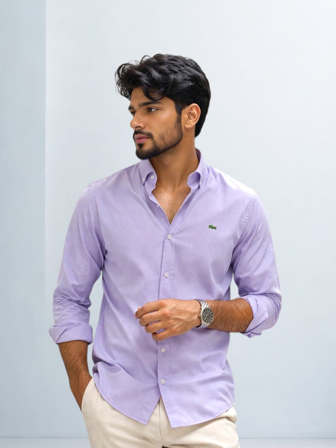 Premium Lavender Casual Shirt-Mordern Fit