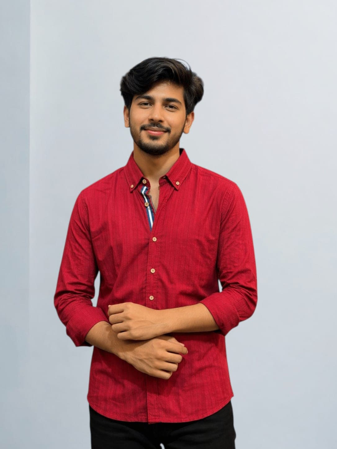 Premium Red Casual Shirt – Modern Slim Fit