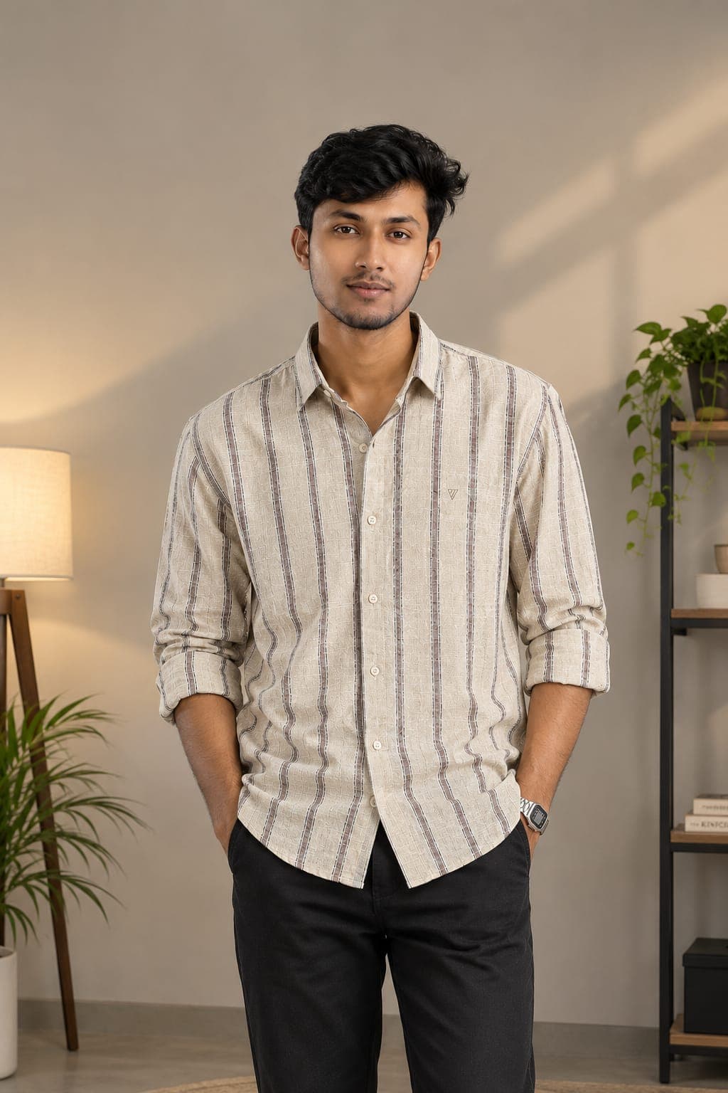 Premium Cotton Stripe Casual Shirt